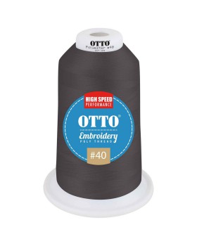 'OTTO 157 101 Otto embroidery poly thread #40 5,500 yd. king cone'