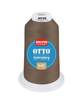 'OTTO 157 101 Otto embroidery poly thread #40 5,500 yd. king cone'