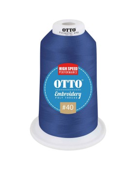 'OTTO 157 101 Otto embroidery poly thread #40 5,500 yd. king cone'