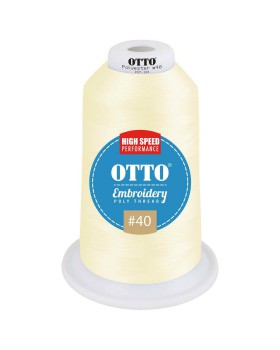 'OTTO 157 101 Otto embroidery poly thread #40 5,500 yd. king cone'