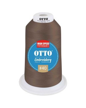 'OTTO 157 101 Otto embroidery poly thread #40 5,500 yd. king cone'