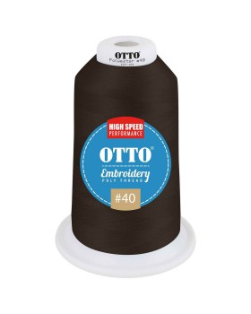 'OTTO 157 101 Otto embroidery poly thread #40 5,500 yd. king cone'