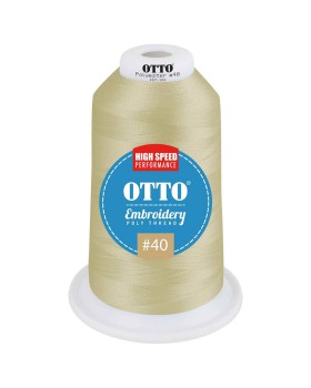 'OTTO 157 101 Otto embroidery poly thread #40 5,500 yd. king cone'