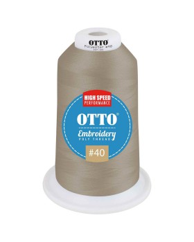 'OTTO 157 101 Otto embroidery poly thread #40 5,500 yd. king cone'