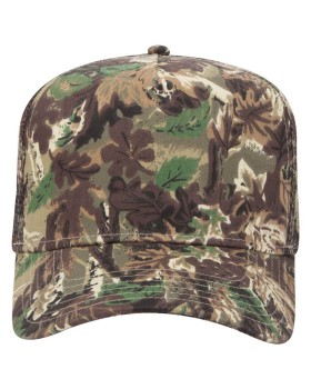 'OTTO 47 049 Otto cap camouflage 5 panel mid crown mesh back trucker hat'