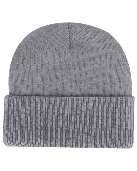 'OTTO 82 1316 Otto cap 12" classic knit beanie w/ inside fleece lining & rib knit cuff'