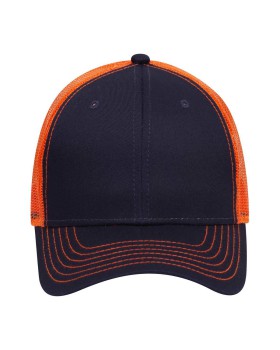 'OTTO CAP 83-1239 6 panel low profile mesh back trucker hat'