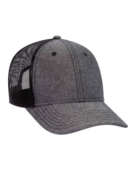 'OTTO CAP 83-1279 6 panel low profile mesh back trucker hat'