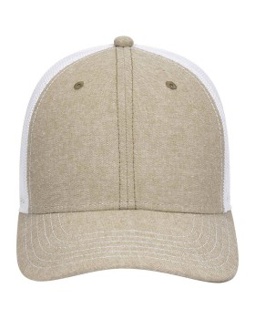 'OTTO CAP 83-1279 6 panel low profile mesh back trucker hat'