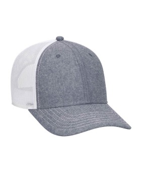 OTTO CAP 83-1279 6 panel low profile mesh back trucker hat