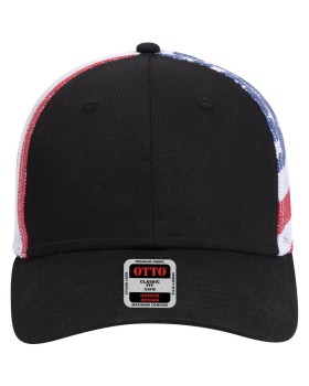 OTTO 88 1280 Otto cap 6 panel low profile mesh back trucker hat