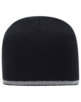 'OTTO 91 1237 Otto cap 9" classic knit beanie w/ reflective stripe'