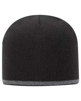 'OTTO 91 1237 Otto cap 9" classic knit beanie w/ reflective stripe'