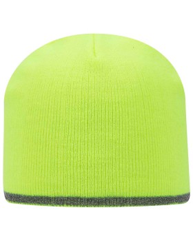 'OTTO 91 1237 Otto cap 9" classic knit beanie w/ reflective stripe'