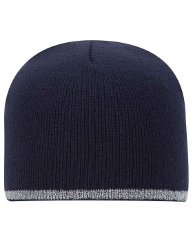 OTTO 91 1237 Otto cap 9" classic knit beanie w/ reflective stripe