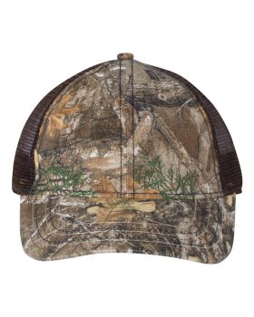 Outdoor Cap CWF310 Camo Cap with Mesh Back and American Flag Undervisor