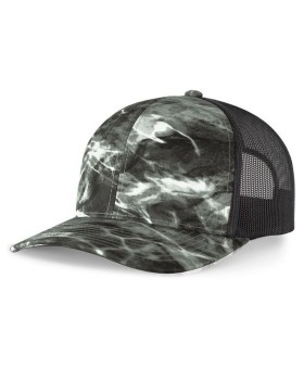 'Pacific Headwear 107C Elements aqua camo trucker snapback cap'