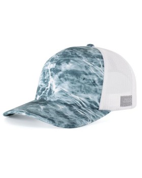 'Pacific Headwear 107C Elements aqua camo trucker snapback cap'