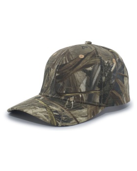 'Pacific Headwear 690C Structured camo hook and loop adjustable cap'