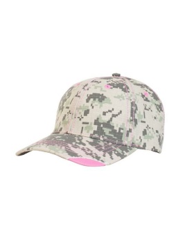 'Pacific Headwear 696C Distressed camo hook and loop adjustable cap'