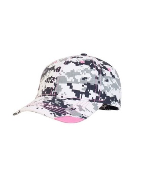 'Pacific Headwear 696C Distressed camo hook and loop adjustable cap'