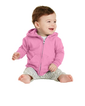 Port & Company CAR78IZH Infant Core Fleece FullZip Hooded Sweatshirt