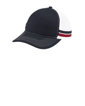 'Port Authority C113 Youth Two Stripe Snapback Trucker Cap'