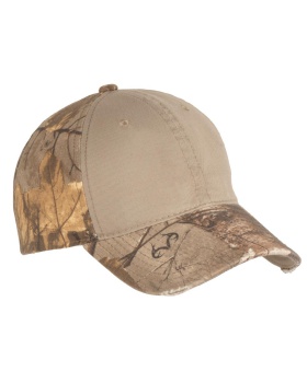 'Port Authority C807 Camo Cap with Contrast Front Panel'