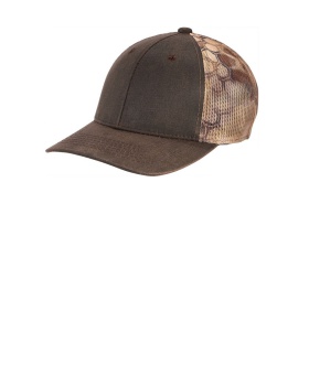 Port Authority C891 Youth Pigment Print Camouflage Mesh Back Cap