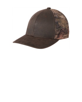 'Port Authority C891 Youth Pigment Print Camouflage Mesh Back Cap'