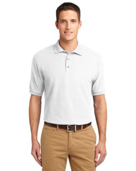 'Port Authority K500 Silk Touch Polo Flat Knit Collar and Cuffs'