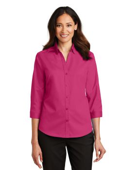 'Port Authority L665 Ladies 3/4-Sleeve SuperPro Twill Shirt'