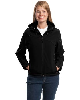 Port Authority L706 Ladies Textured Hooded Soft Shell Jacket
