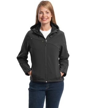 'Port Authority L706 Ladies Textured Hooded Soft Shell Jacket'