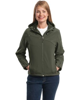 'Port Authority L706 Ladies Textured Hooded Soft Shell Jacket'