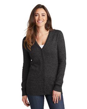 'Port Authority LSW415 Ladies Marled Cardigan Sweater'