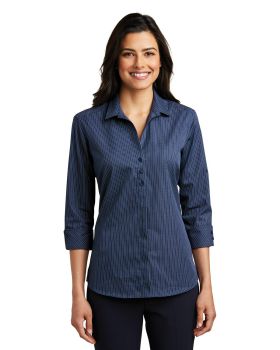 'Port Authority LW643 Ladies 3/4 Sleeve Micro Tattersall Easy Care Shirt'