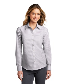 'Port Authority LW657 Ladies SuperPro  Oxford Stripe Shirt.'