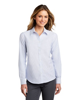 'Port Authority LW657 Ladies SuperPro  Oxford Stripe Shirt.'