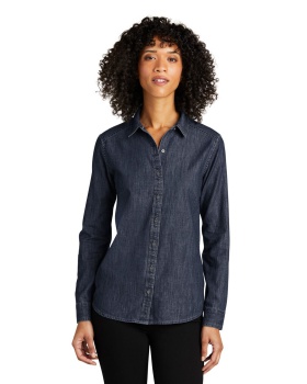 Port Authority LW676 Ladies Long Sleeve Perfect Denim Shirt