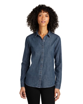 'Port Authority LW676 Ladies' Long Sleeve Perfect Denim Shirt'