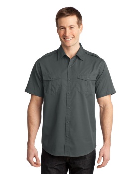 'Port Authority S648 Stain-Resistant Short Sleeve Twill Shirt'