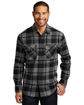 'Port Authority W668 Men’s Cotton/Poly Plaid Flannel Shirt'