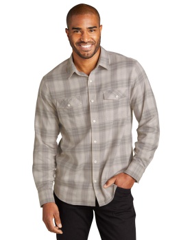 'Port Authority W672 Long Sleeve Ombre Plaid Shirt'