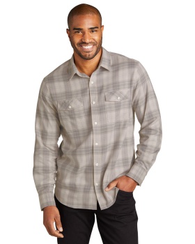 'Port Authority W672 Men's Long Sleeve Ombre Plaid Shirt'