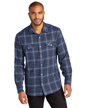 'Port Authority W672 Men's Long Sleeve Ombre Plaid Shirt'