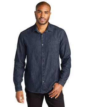 Port Authority W676 Men's Long Sleeve Perfect Denim Shirt