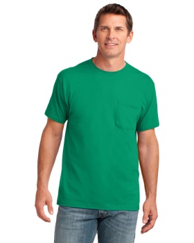 'Port & Company PC54P Men's Port Authority Cotton Pocket T-Shirt'