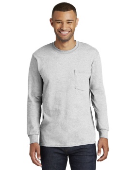 'Port & Company PC61LSPT Tall Long Sleeve Essential Pocket Tee'
