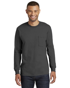 'Port & Company PC61LSPT Tall Long Sleeve Essential Pocket Tee'